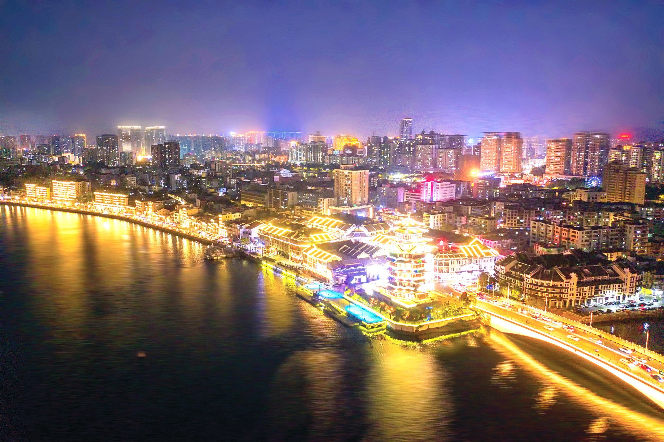 惠州市中心城区夜景灯光工程 亮出新颜值秀出新气质